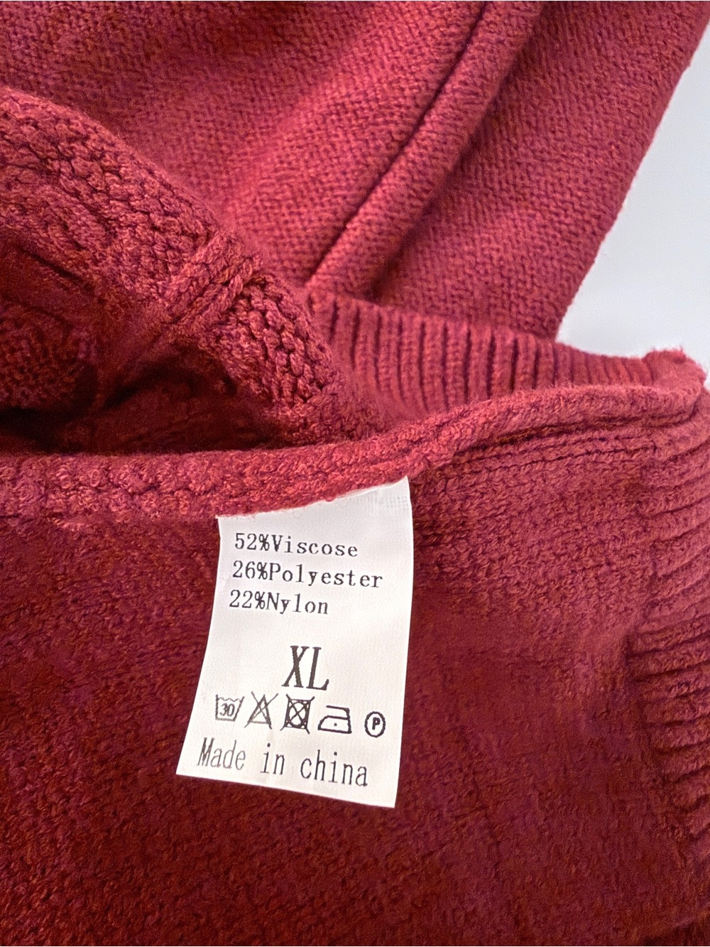 Women's Cable Knit V-Neck Sweater Vest - Rose Red - Picture 2 of 6